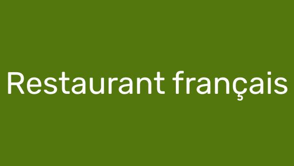 Restaurant français